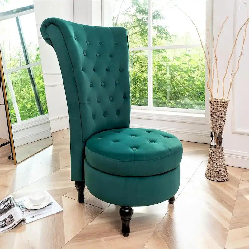 Gosser 20 Wide Velvet High Back Vanity Chair