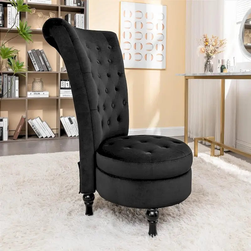 Gosser 20 Wide Velvet High Back Vanity Chair