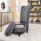 Gosser 20 Wide Velvet High Back Vanity Chair