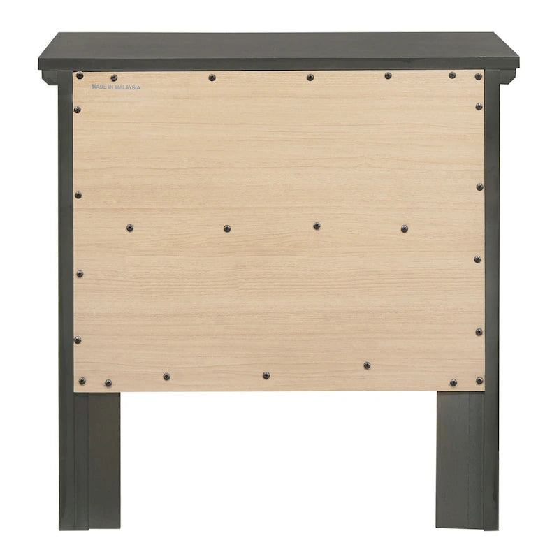 Übergangsdesign-Nachttisch aus Holz mit 2 Schubladen