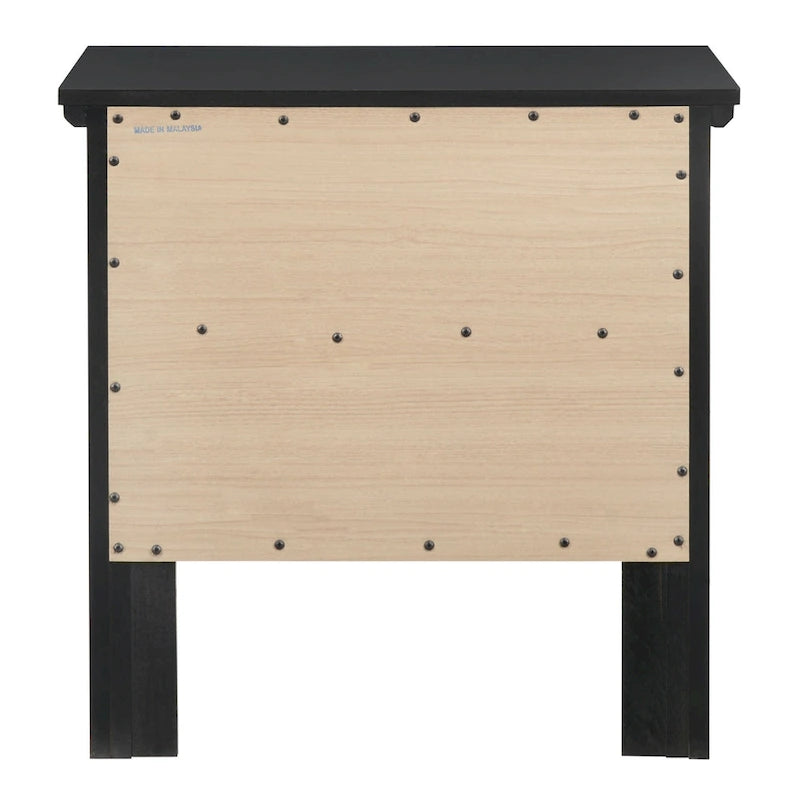 Übergangsdesign-Nachttisch aus Holz mit 2 Schubladen