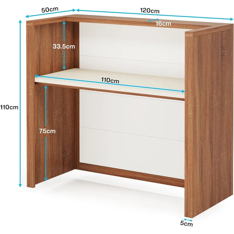47 Inches Reception Front Desk with Counter