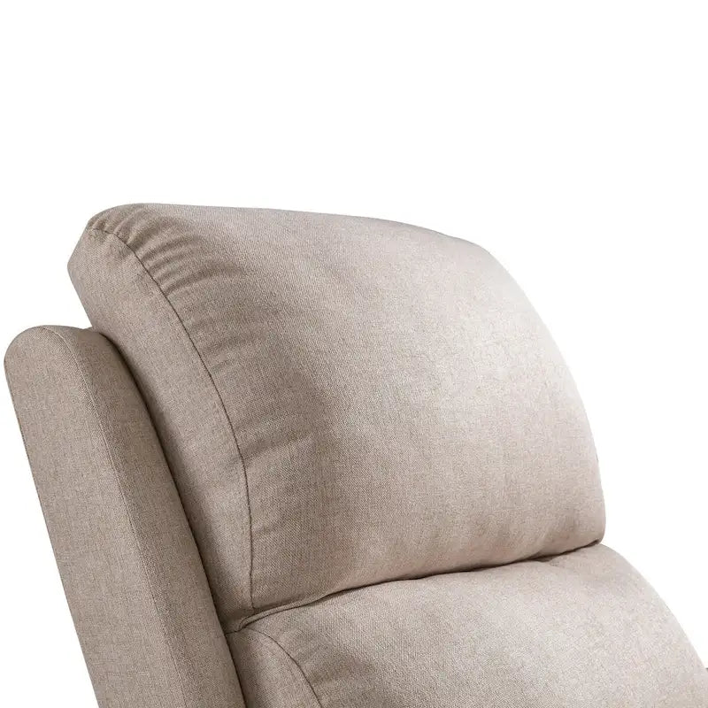 Gestoffeerde relaxfauteuil van chenille met push-backfunctie en vaste voetensteun