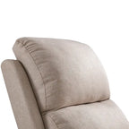 Gestoffeerde relaxfauteuil van chenille met push-backfunctie en vaste voetensteun
