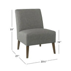 Moderner armlehnenloser Esszimmer-Akzentsessel von HomePop
