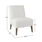 Moderner armlehnenloser Esszimmer-Akzentsessel von HomePop