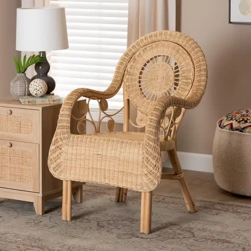 Putri Modern Bohem Tarzı Doğal Rattan Koltuk