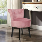 27.5 Tall Solid Wood Vanity Stool Chair - 27.5 H X 19 W X 11.8 D