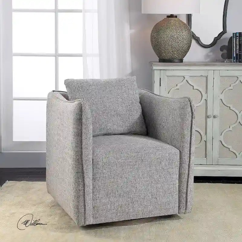 Uttermost Corben Weathered Grey Swivel Chair