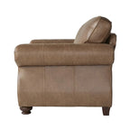 Roundhill Furniture Leinster Stoff-Sessel und Fußhocker in Jetson Ginger