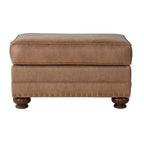 Roundhill Furniture Leinster Stoff-Sessel und Fußhocker in Jetson Ginger