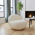 HomePop armloze Cloud-draaistoel - witte sherpa