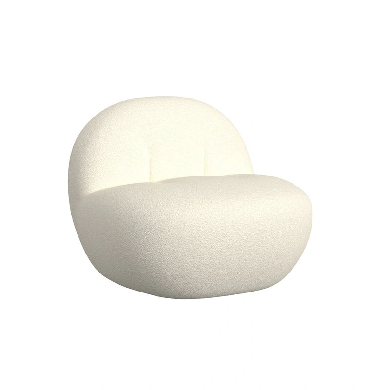 HomePop armloze Cloud-draaistoel - witte sherpa