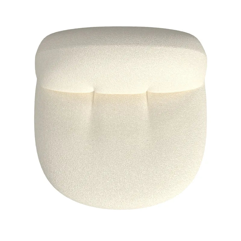 HomePop armloze Cloud-draaistoel - witte sherpa