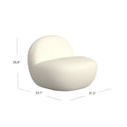 HomePop armloze Cloud-draaistoel - witte sherpa