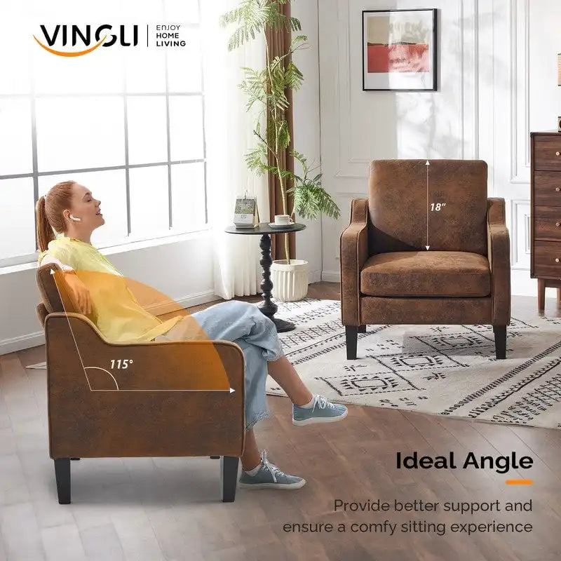 VINGLI modern, századközepi stílusú szövetből készült hangsúlyos fotel