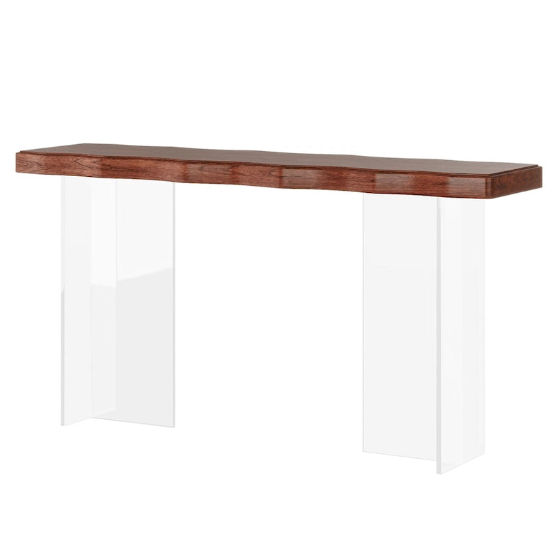 47-Inch Console Sofa Hall Table with Acrylic Legs for Entryway, Hallway
