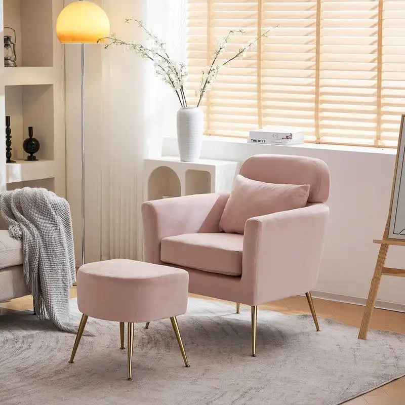 Teilzerlegter Einsitzer mit goldfarbenen Füßen und Pedalen, gemütlicher Flanell-Sessel für den Innenbereich, Beige