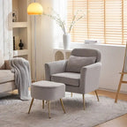Teilzerlegter Einsitzer mit goldfarbenen Füßen und Pedalen, gemütlicher Flanell-Sessel für den Innenbereich, Beige