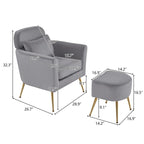 Teilzerlegter Einsitzer mit goldfarbenen Füßen und Pedalen, gemütlicher Flanell-Sessel für den Innenbereich, Beige