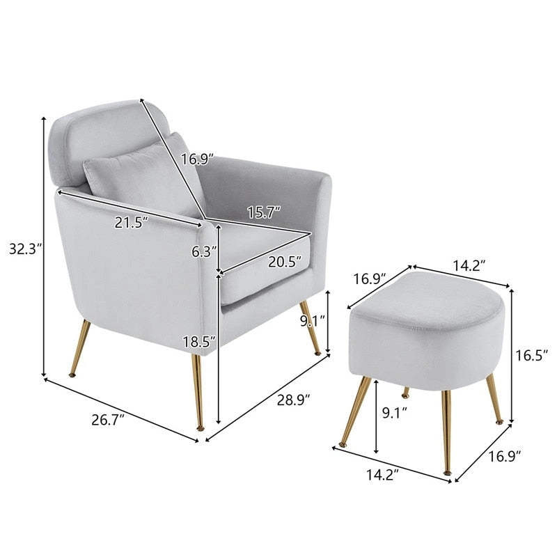 Teilzerlegter Einsitzer mit goldfarbenen Füßen und Pedalen, gemütlicher Flanell-Sessel für den Innenbereich, Beige
