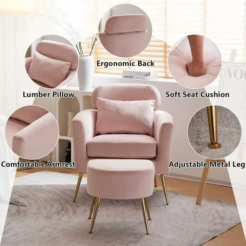 Teilzerlegter Einsitzer mit goldfarbenen Füßen und Pedalen, gemütlicher Flanell-Sessel für den Innenbereich, Beige