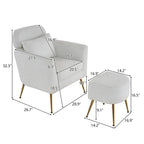 Teilzerlegter Einsitzer mit goldfarbenen Füßen und Pedalen, gemütlicher Flanell-Sessel für den Innenbereich, Beige