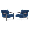 MCombo set of 2 Modern Accent, Ergonomics Lounge Chair for Living Room, Chenille, HQ417