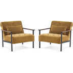MCombo set of 2 Modern Accent, Ergonomics Lounge Chair for Living Room, Chenille, HQ417