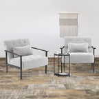 MCombo set of 2 Modern Accent, Ergonomics Lounge Chair for Living Room, Chenille, HQ417