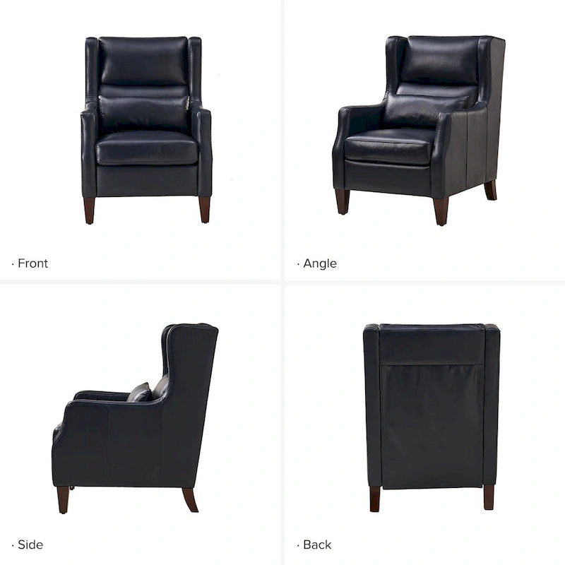 Erich Ohrensessel aus echtem Leder mit Kissen von HULALA HOME