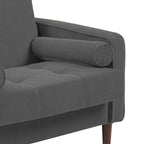 2er-Pack moderne Breitarmstühle aus Cord mit Nackenkissen