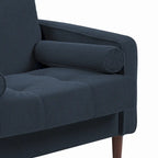2er-Pack moderne Breitarmstühle aus Cord mit Nackenkissen