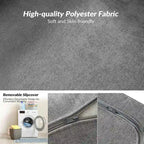 Sillón extragrande moderno Sophie con funda extraíble y otomana, con ruedas traseras bloqueables, de HULALA HOME