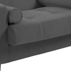 Aronas Modern Corduroy Wide Accent Chair with Pillows