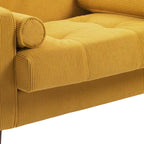 Aronas Modern Corduroy Wide Accent Chair with Pillows