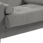 Aronas Modern Corduroy Wide Accent Chair with Pillows