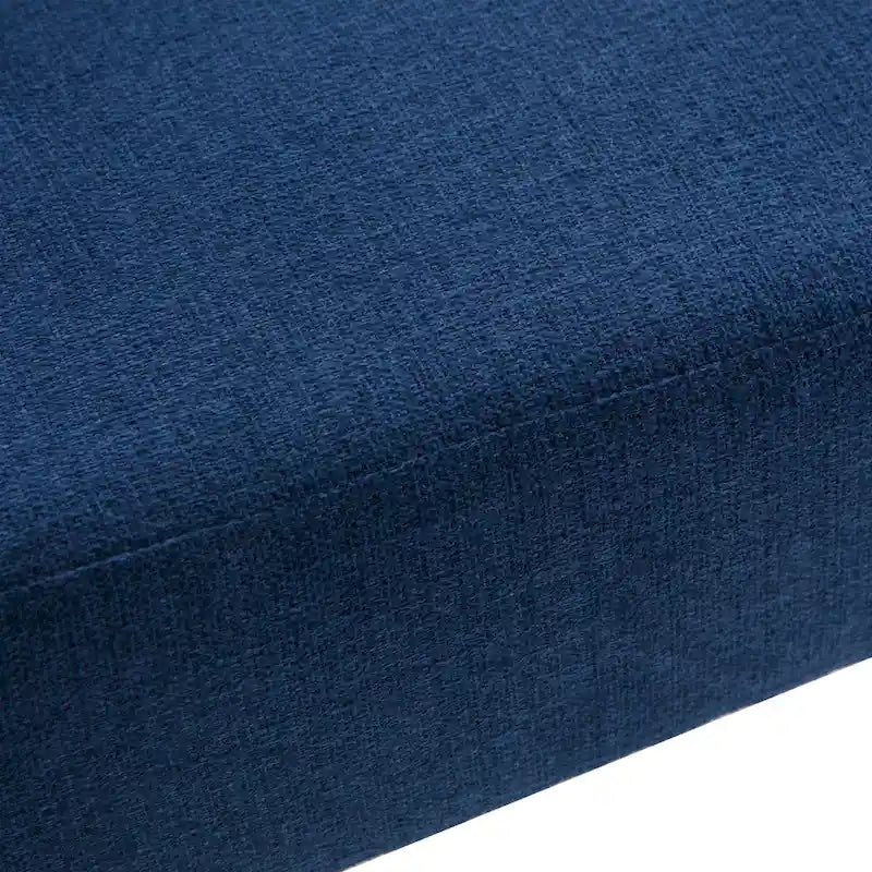 HUIMO moderne mid-century-armstoel, grijs/blauw/wit, beklede fauteuil voor woonkamer en slaapkamer