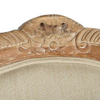 SAFAVIEH Couture Kali Oak Natural Linen Wing Chair - 34Wx34Dx40H