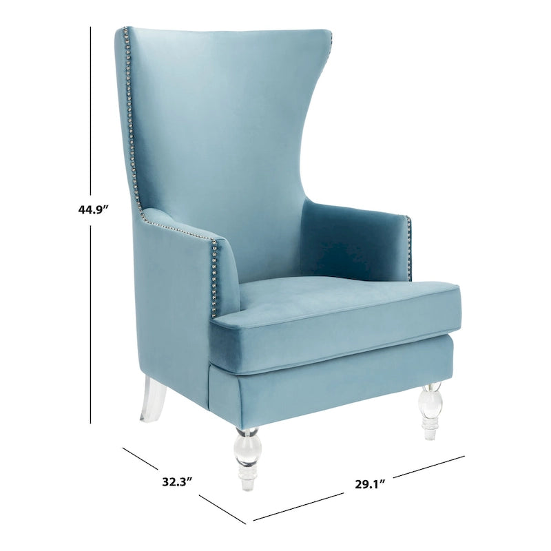 SAFAVIEH Couture Cath modern yüksek sırtlı koltuk - 29Wx32Dx45H