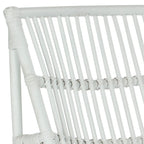 SAFAVIEH Jacquelynn Set aus weißem Korbstuhl und Hocker – 22 x 30.5 x 32 – 22 B x 30 T x 31 H