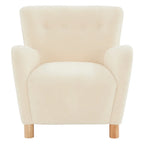 SAFAVIEH Couture Zornitza Faux Shearling Accent Chair - 31 In W x 27 In D x 33 In H - 31Wx27Dx33H