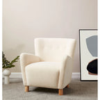 SAFAVIEH Couture Zornitza Faux Shearling Accent Chair - 31 In W x 27 In D x 33 In H - 31Wx27Dx33H
