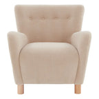 SAFAVIEH Couture Zornitza Faux Shearling Accent Chair - 31 In W x 27 In D x 33 In H - 31Wx27Dx33H