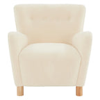 SAFAVIEH Couture Zornitza Faux Shearling Accent Chair - 31 In W x 27 In D x 33 In H - 31Wx27Dx33H