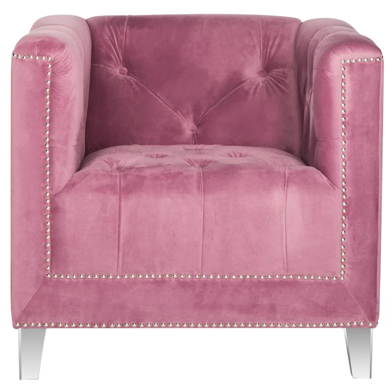 SAFAVIEH Kamilah White/ Clear Club Chair - 31.9 x 33.9 x 29.9 - 32Wx34Dx30H