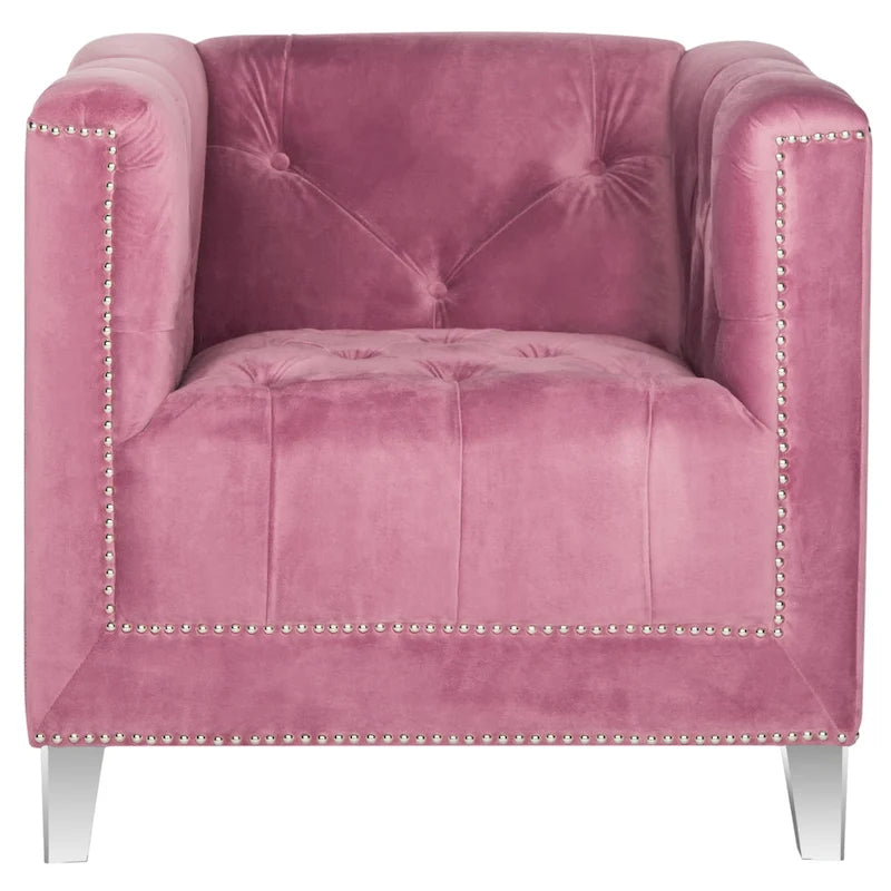 SAFAVIEH Kamilah White/ Clear Club Chair - 31.9 x 33.9 x 29.9 - 32Wx34Dx30H