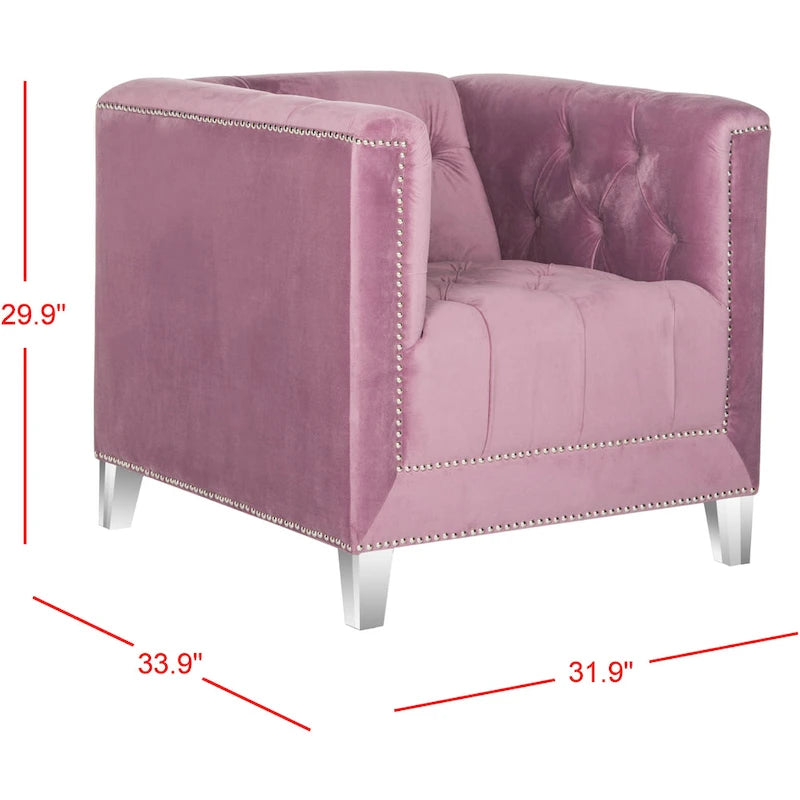 SAFAVIEH Kamilah White/ Clear Club Chair - 31.9 x 33.9 x 29.9 - 32Wx34Dx30H