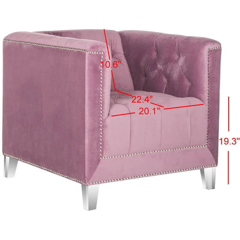 SAFAVIEH Kamilah White/ Clear Club Chair - 31.9 x 33.9 x 29.9 - 32Wx34Dx30H