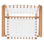 SAFAVIEH Vena Leather Woven Accent Chair - 30 W x 28 D x 28 H - 30Wx28Dx28H